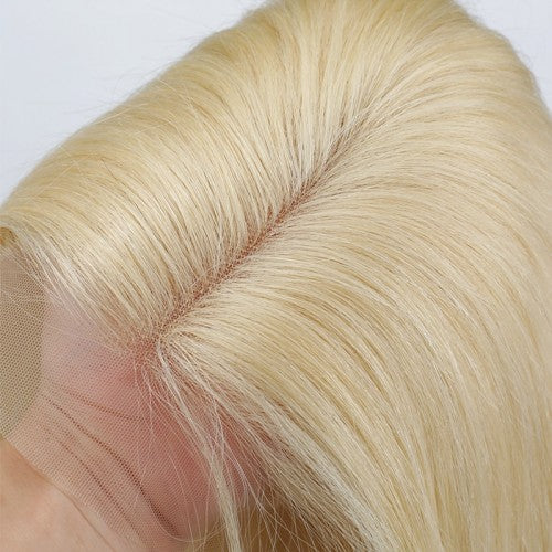 Snv 613 Blond Wig Straight Real Human Hair Wig 13x4 Lace Front Wig Pre Plucked 180% Density