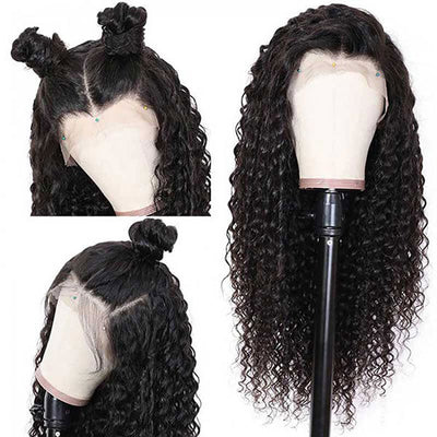 Snv high quality 13×6 transparent Lace Front Wigs deep wave Virgin Human Hair wigs With Pre-Plucked Hairline