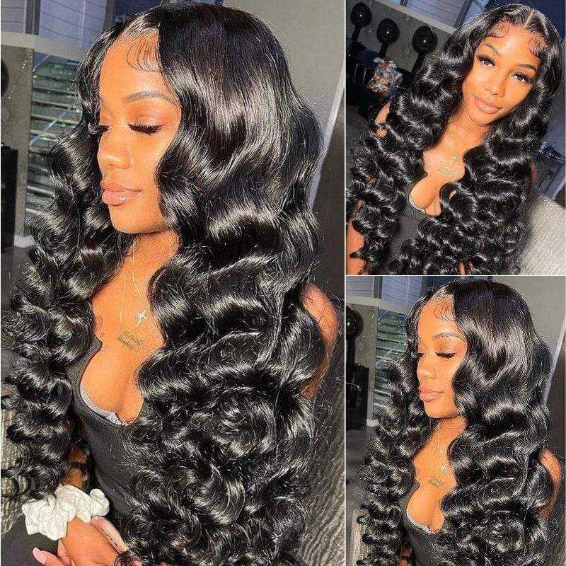 Snv 360 Transparent Lace Wigs Loose Wave Virgin Human Hair Wig Can Do Ponytail Style Preplucked With Baby Hair