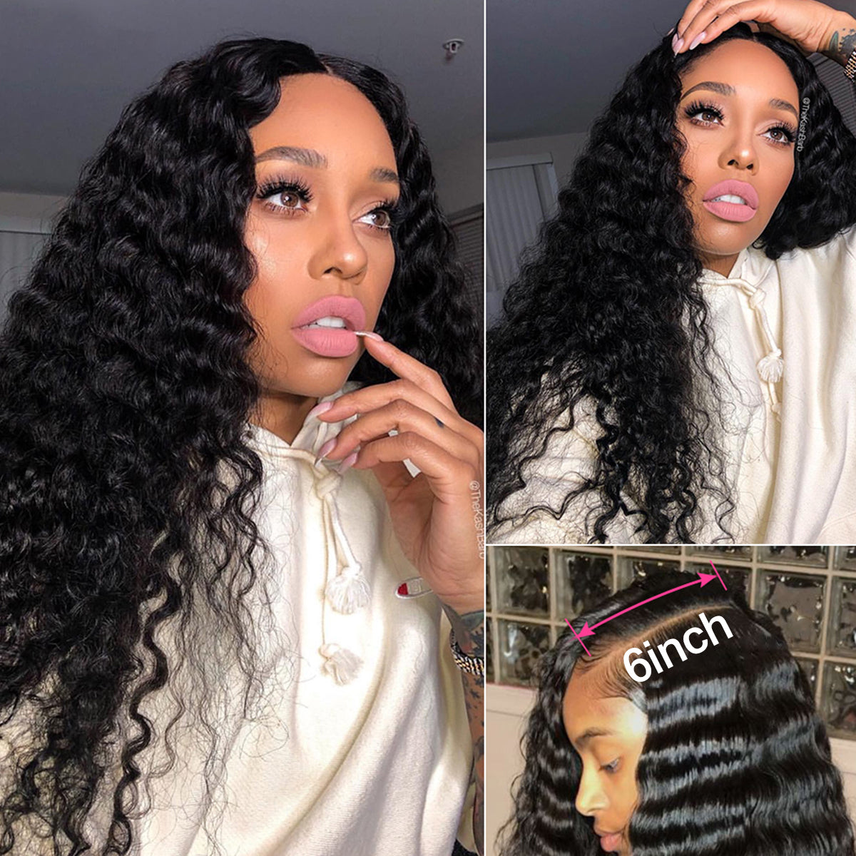 Snv high quality 13×6 transparent Lace Front Wigs deep wave Virgin Human Hair wigs With Pre-Plucked Hairline