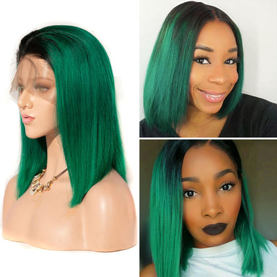 Snv Short Bob Colorful wigs 13×4 Lace Front  Wigs Straight Hair 180% density