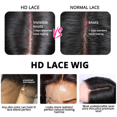 Snv high quality 13x4 HD Lace Front Wigs loose deep wave  Virgin Human Hair wigs With Pre-Plucked Hairline