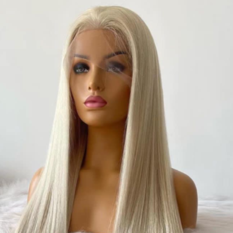 Snv 613 Blond Wig Straight Real Human Hair Wig 13x4 Lace Front Wig Pre Plucked 180% Density