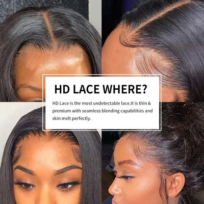 Snv Skin Melted 5x5 HD Lace Closure Wigs Body Wave Virgin Human Hair wig Pre-Plucked With Natural Hairline