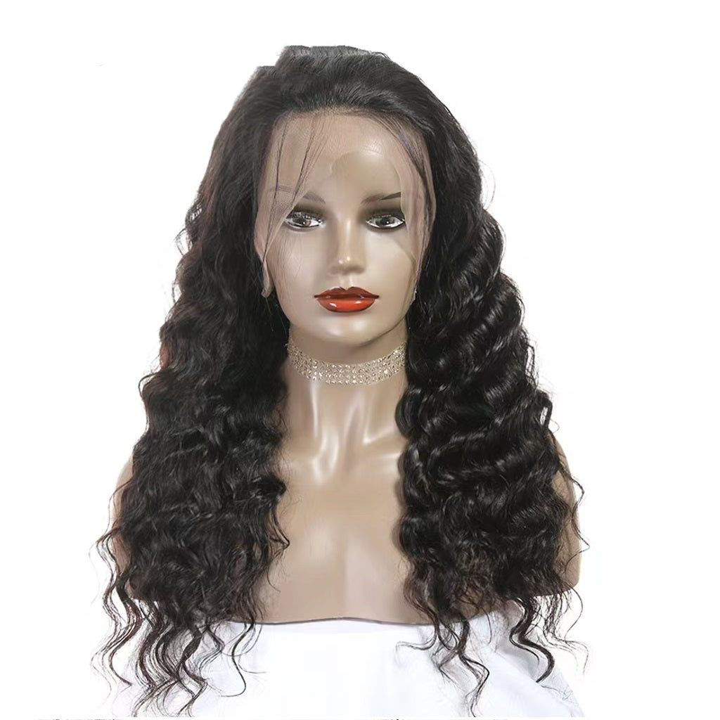 Snv high quality 13×6 transparent Lace Front Wigs loose deep wave Virgin Human Hair wigs With Pre-Plucked Hairline