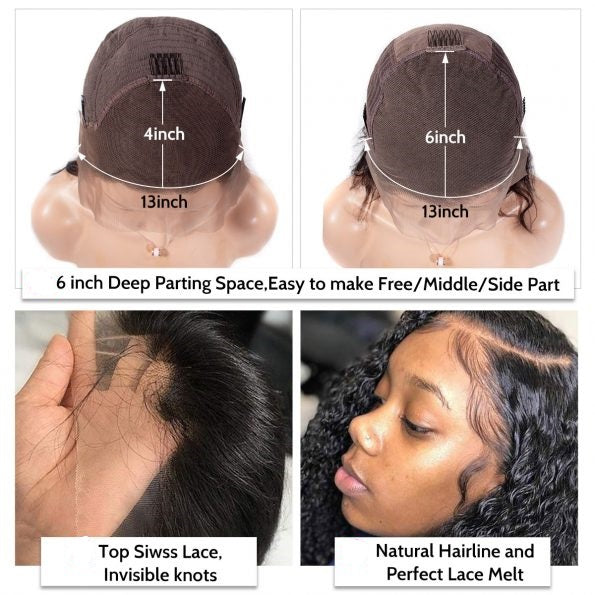 Snv high quality 13×6 transparent Lace Front Wigs loose deep wave Virgin Human Hair wigs With Pre-Plucked Hairline