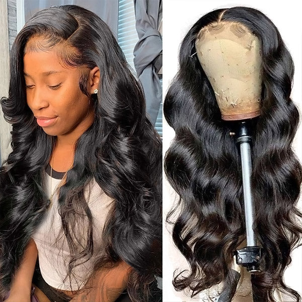 Snv 6×6 Lace Closure Wigs Baby Wave Virgin Human Hair Wig Pre Plucked With Baby Hair 100% Brazilian Human Hair 180% Density