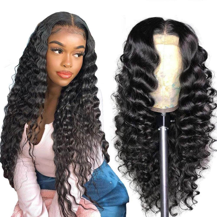 Snv Skin Melted 5x5 HD Lace Closure Wigs Loose Deep Wave Virgin Human Hair wig Pre-Plucked With Natural Hairline