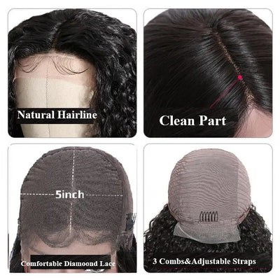 Snv Skin Melted 5x5 HD Lace Closure Wigs Body Wave Virgin Human Hair wig Pre-Plucked With Natural Hairline