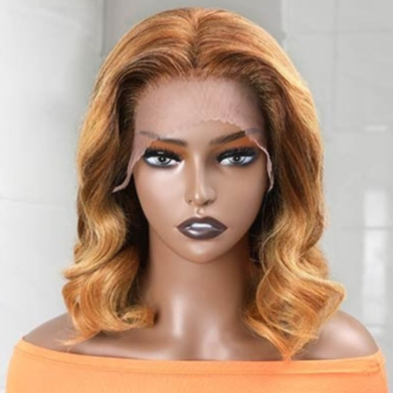 Snv Ginger bob Wigs Body Wave human hair 13x4 5x5 Lace Front Wigs 180% density