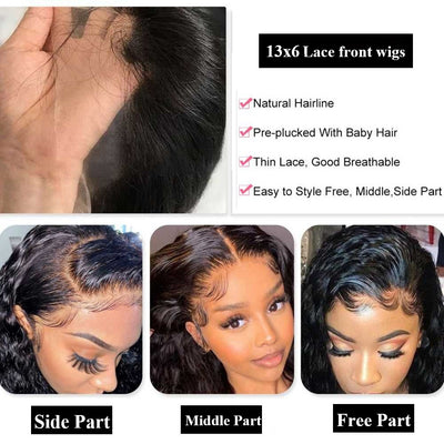 Snv high quality 13×6 transparent Lace Front Wigs loose wave Virgin Human Hair wigs With Pre-Plucked Hairline