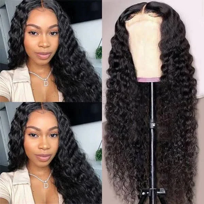 Snv Skin Melted 5x5 HD Lace Closure Wigs Deep Wave Virgin Human Hair wig Pre-Plucked With Natural Hairline