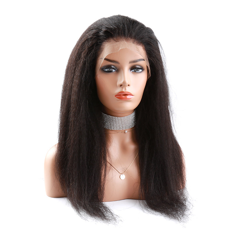 Snv Full Lace Wigs Kinky Straight Human Hair Wig For Black women Can do any Hair Styles High Quality 200% Density