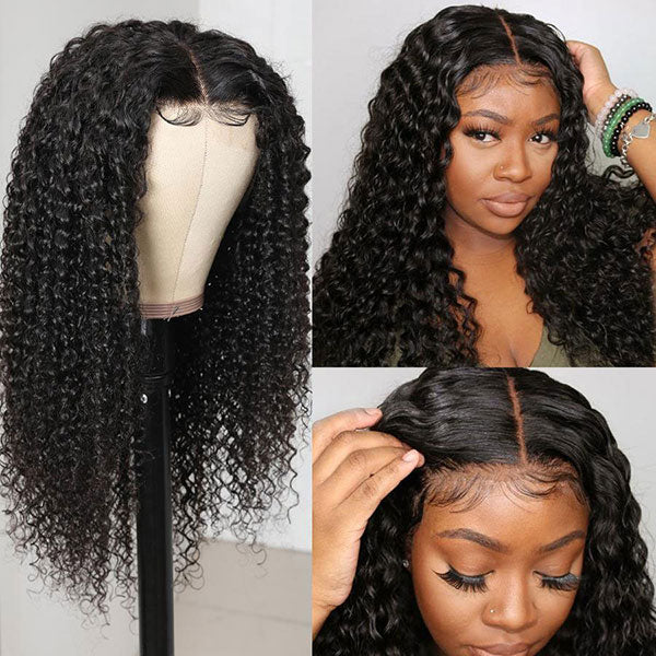 Snv Skin Melted 5x5 HD Lace Closure Wigs Kinky Curly Virgin Human Hair wig Pre-Plucked With Natural Hairline