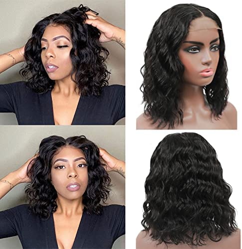 Snv 13x4 Lace Front Wig Loose Deep Wave Bob Wig 180% Density pre plucked with babyhair