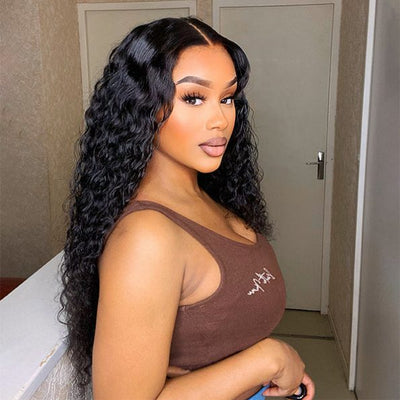 Snv high quality 13×6 transparent Lace Front Wigs deep wave Virgin Human Hair wigs With Pre-Plucked Hairline