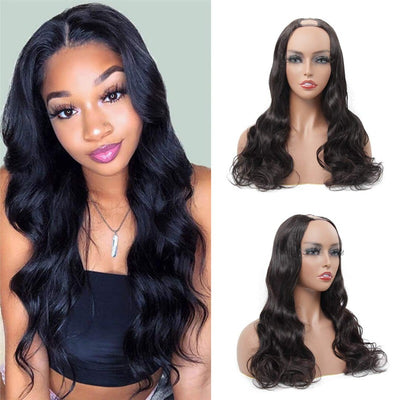 Snv U Part Wigs Body Wave Human Hair Wig No Leave Out No Glue Beginner Friendly 180% Density Wigs