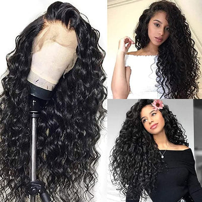 Snv high quality 13×6 transparent Lace Front Wigs loose wave Virgin Human Hair wigs With Pre-Plucked Hairline