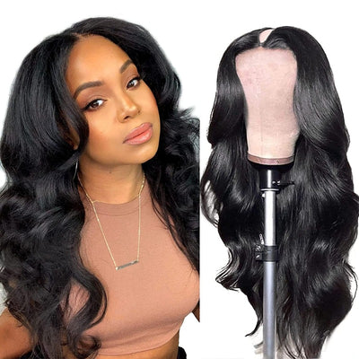 Snv V Part Wigs Body Wave Human Hair Wig No Leave Out No Glue Beginner Friendly 180% Density Wigs