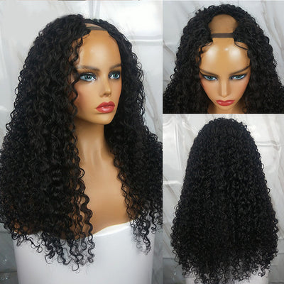 Snv U Part Wigs Natural Curly Human Hair Wig No Leave Out No Glue Beginner Friendly 180% Density Wigs