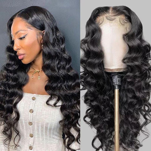 Snv Skin Melted 5x5 HD Lace Closure Wigs Loose Wave Virgin Human Hair wig Pre-Plucked With Natural Hairline