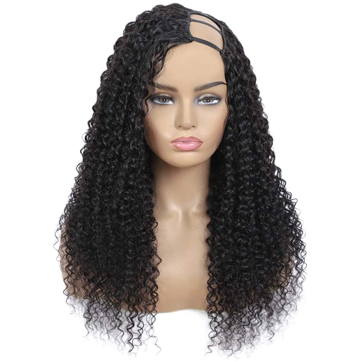 Snv U Part Wigs Natural Curly Human Hair Wig No Leave Out No Glue Beginner Friendly 180% Density Wigs