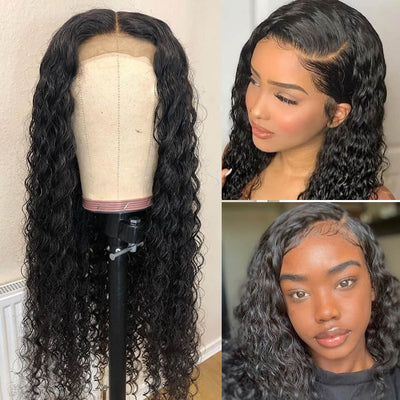 Snv 6×6 Lace Closure Wigs Deep Wave Virgin Human Hair Wig Pre Plucked With Baby Hair 100% Brazilian Human Hair 180% Density