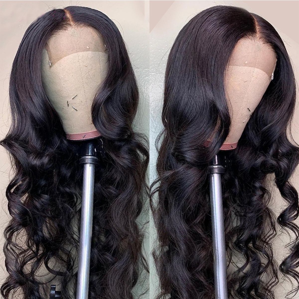 Snv 4×4 Lace Closure Wig transparent lace wig Body Wave Human Hair Wigs preplucked with baby hair