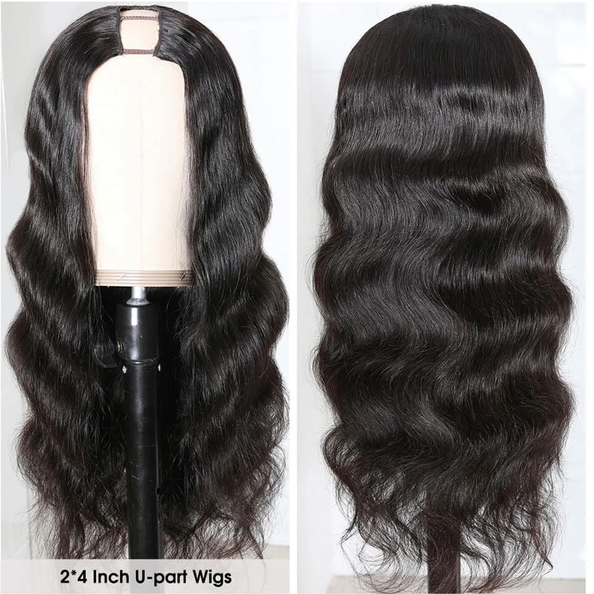 Snv U Part Wigs Body Wave Human Hair Wig No Leave Out No Glue Beginner Friendly 180% Density Wigs