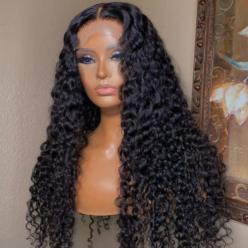 Snv 6×6 Lace Closure Wigs Deep Wave Virgin Human Hair Wig Pre Plucked With Baby Hair 100% Brazilian Human Hair 180% Density