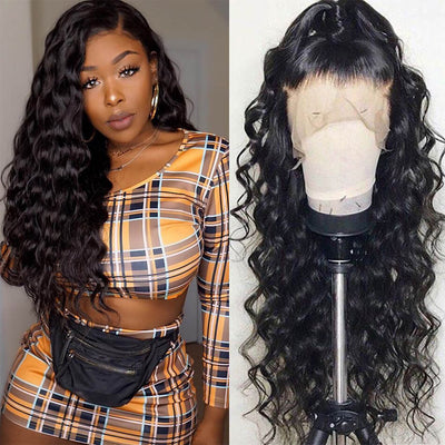 Snv 360 Transparent Lace Wigs Loose Wave Virgin Human Hair Wig Can Do Ponytail Style Preplucked With Baby Hair