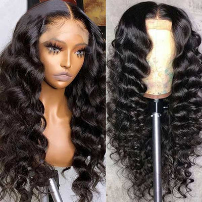 Snv Skin Melted 5x5 HD Lace Closure Wigs Loose Deep Wave Virgin Human Hair wig Pre-Plucked With Natural Hairline