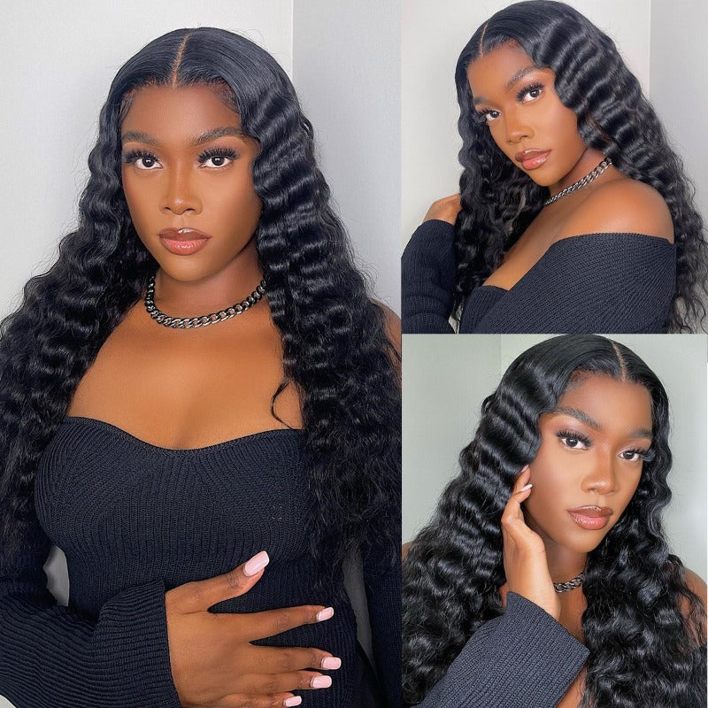 Snv high quality 13x4 HD Lace Front Wigs loose deep wave  Virgin Human Hair wigs With Pre-Plucked Hairline