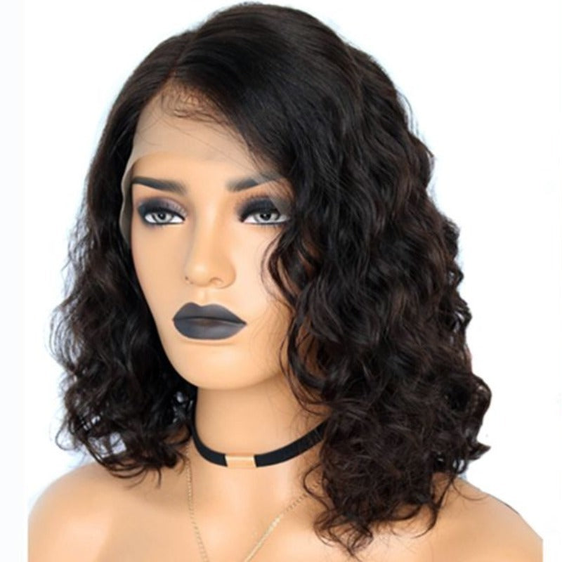 Snv 13x4 Lace Front Wig Loose Deep Wave Bob Wig 180% Density pre plucked with babyhair