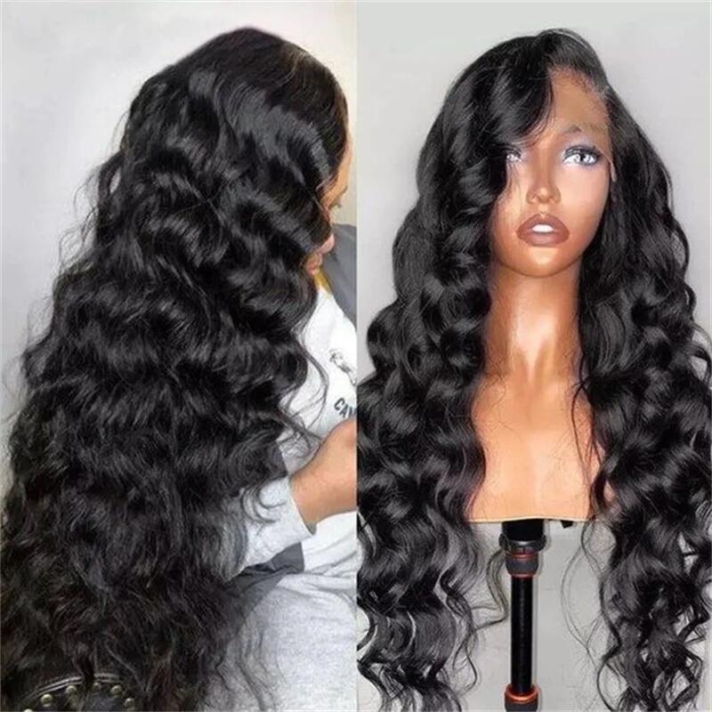 Snv high quality 13×6 transparent Lace Front Wigs loose wave Virgin Human Hair wigs With Pre-Plucked Hairline