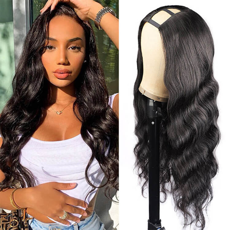 Snv U Part Wigs Body Wave Human Hair Wig No Leave Out No Glue Beginner Friendly 180% Density Wigs