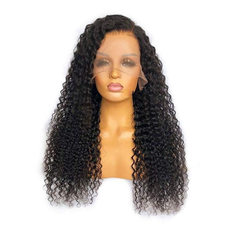 Snv 360 Transparent Lace Wigs Jerry curly Virgin Human Hair Wig Can Do Ponytail Style Preplucked With Baby Hair