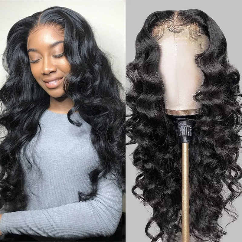 Snv Skin Melted 5x5 HD Lace Closure Wigs Loose Wave Virgin Human Hair wig Pre-Plucked With Natural Hairline