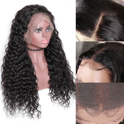 Snv high quality 13×6 Transparent Lace Front Wigs water wave Virgin Human Hair wigs With Pre-Plucked Hairline