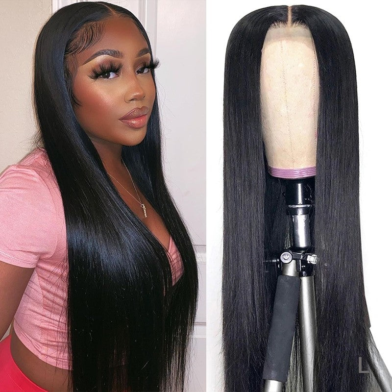 Snv Skin Melted 5x5 HD Lace Closure Wigs Straight Virgin Human Hair wig Pre-Plucked With Natural Hairline