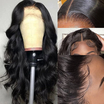 Snv Skin Melted 5x5 HD Lace Closure Wigs Body Wave Virgin Human Hair wig Pre-Plucked With Natural Hairline