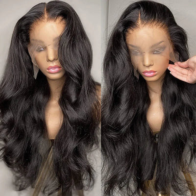 Snv High Quality 13×6 Transparent Lace Front Wigs body wave Virgin Human Hair Wigs With Pre-Plucked Hairline