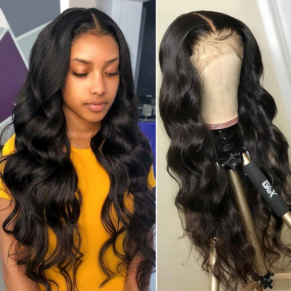 Snv 6×6 Lace Closure Wigs Baby Wave Virgin Human Hair Wig Pre Plucked With Baby Hair 100% Brazilian Human Hair 180% Density