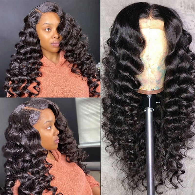 Snv Skin Melted 5x5 HD Lace Closure Wigs Loose Wave Virgin Human Hair wig Pre-Plucked With Natural Hairline