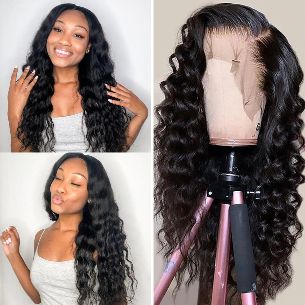 Snv 360 Transparent Lace Wigs Loose Deep Wave Virgin Human Hair Wig Can Do Ponytail Style Preplucked With Baby Hair