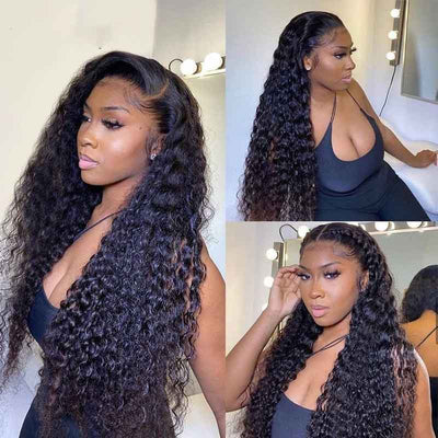 Snv 360 Transparent Lace Wigs Jerry curly Virgin Human Hair Wig Can Do Ponytail Style Preplucked With Baby Hair