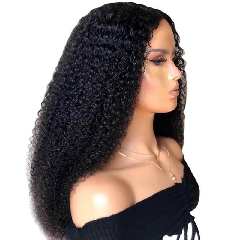 Snv Skin Melted 5x5 HD Lace Closure Wigs Kinky Curly Virgin Human Hair wig Pre-Plucked With Natural Hairline