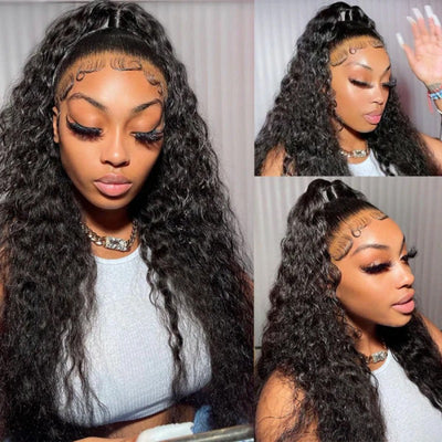 Snv 360 Transparent Lace Wigs Deep Wave Virgin Human Hair Wig Can Do Ponytail Style Preplucked With Baby Hair