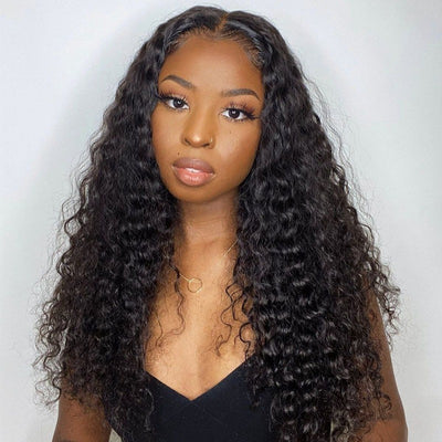 Snv 6×6 Lace Closure Wigs Deep Wave Virgin Human Hair Wig Pre Plucked With Baby Hair 100% Brazilian Human Hair 180% Density