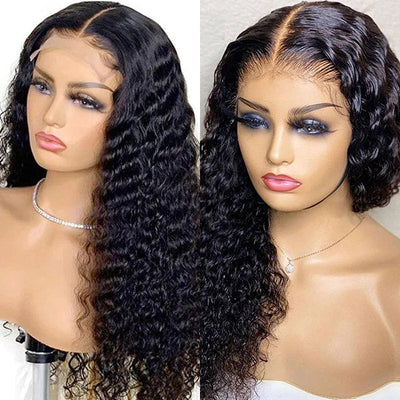 Snv Skin Melted 5x5 HD Lace Closure Wigs Deep Wave Virgin Human Hair wig Pre-Plucked With Natural Hairline